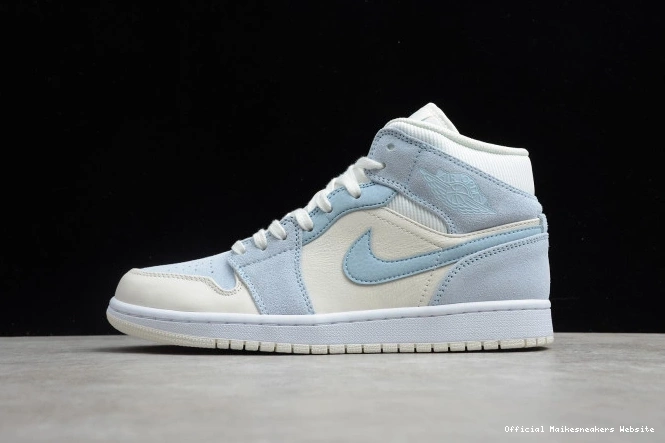 Official Maikesneakers Mid 1 Mixed DA4666-100 Textures Blue Air Jordan 0805